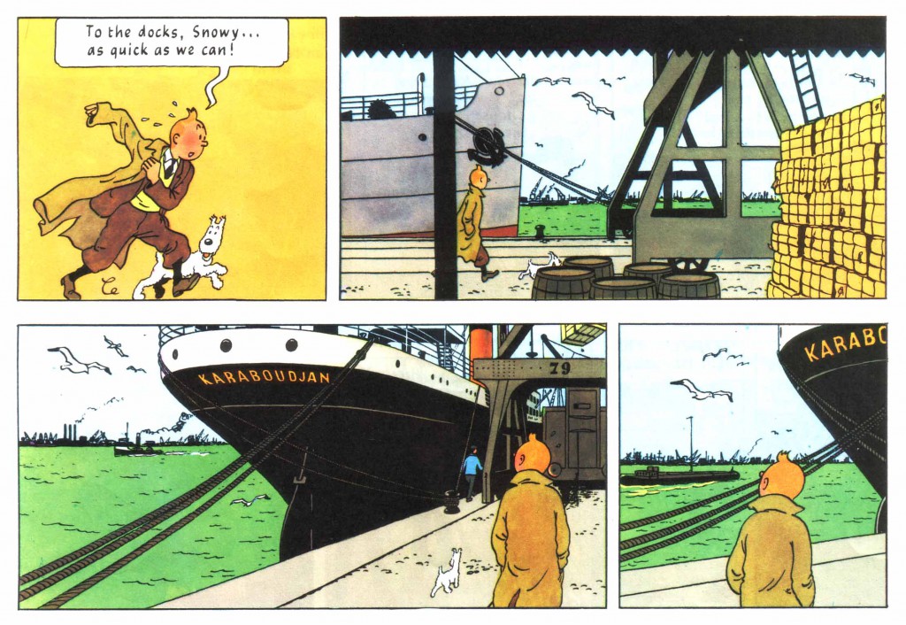 Tintin ship docks