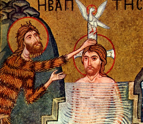 Palermo mosaic baptism of christ