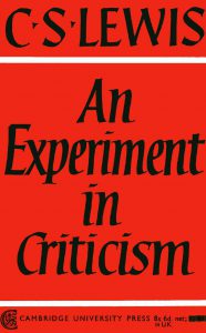 experiment in criticism cover