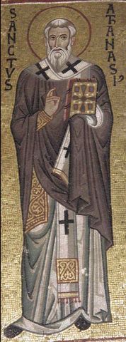 Athanasius mosaic from palatine chapel palermo