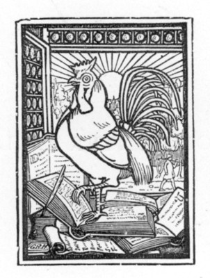 rooster bookplate